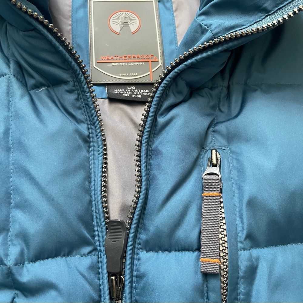 Weatherproof Garment Co Blue Quilted Puffer Vest Large Gorpcore Aesthetic NWOT - Picture 9 of 15